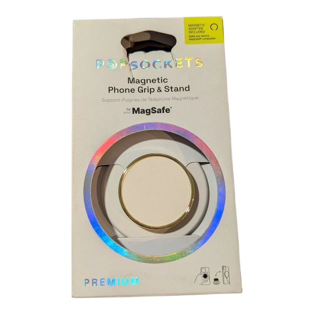 21-O PopSockets Premium MagSafe Enamel Round Phone Grip - Coconut Creme